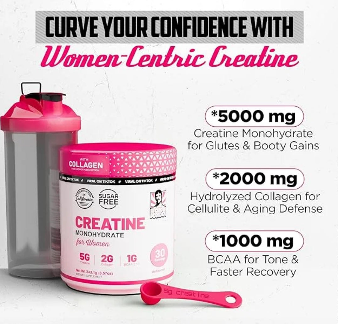 Creatina Monohidratada Old School para Mujeres