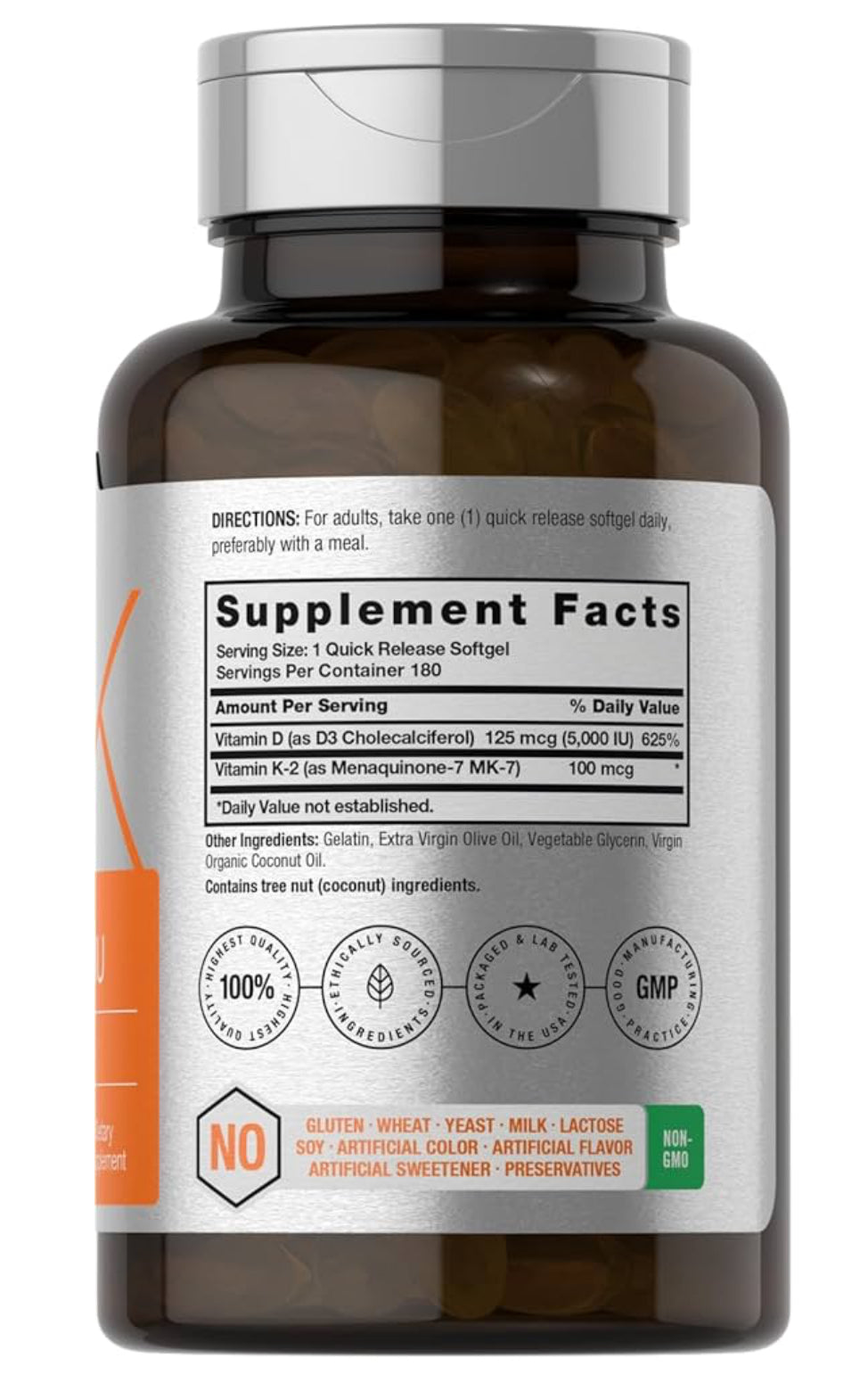 D3 + K2 - 180 cápsulas