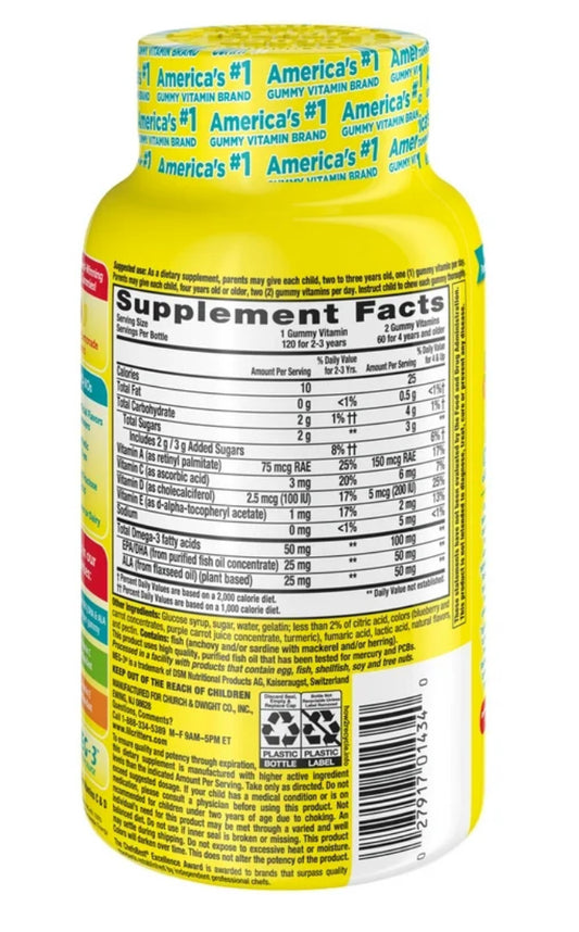 Omega 3 Lil Critters, 190 gomitas