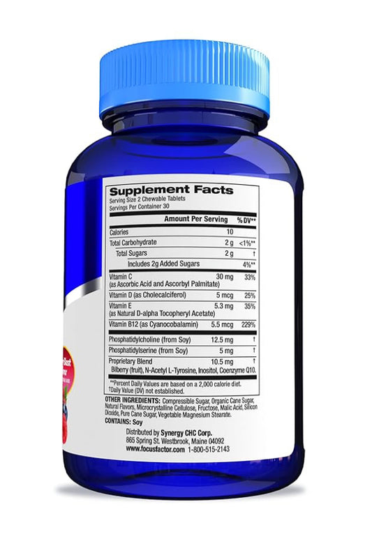 Focus Factor Kids, 60 tabletas masticables