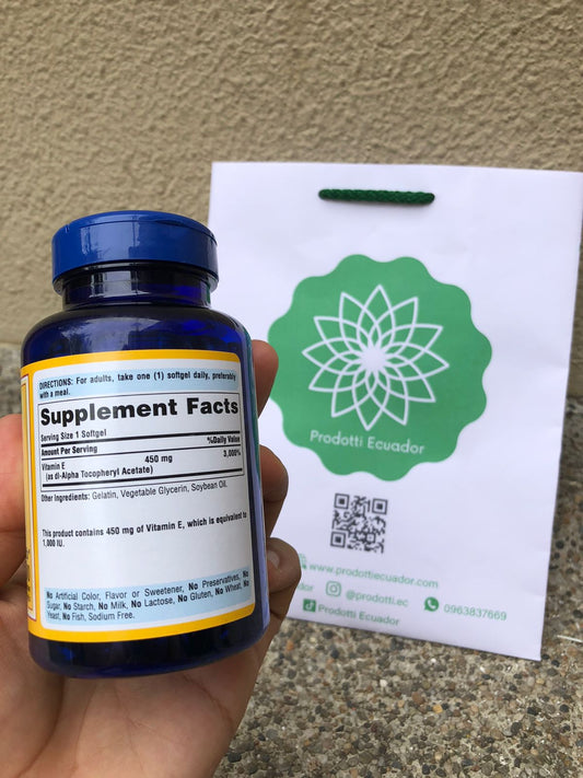 Vitamina E, 1000iu, 100 cápsulas
