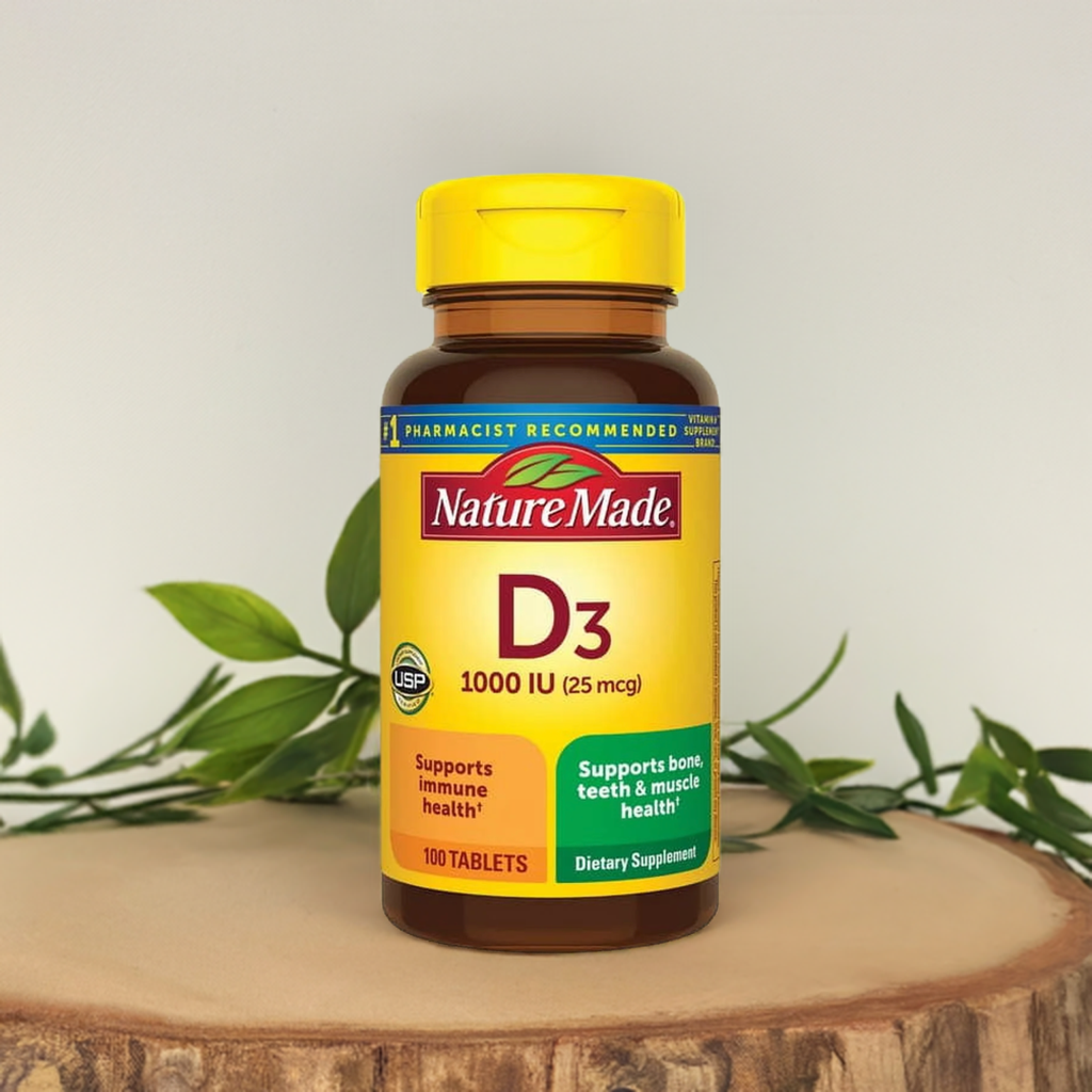 Vitamina D3, 1000IU, 100 tabletas