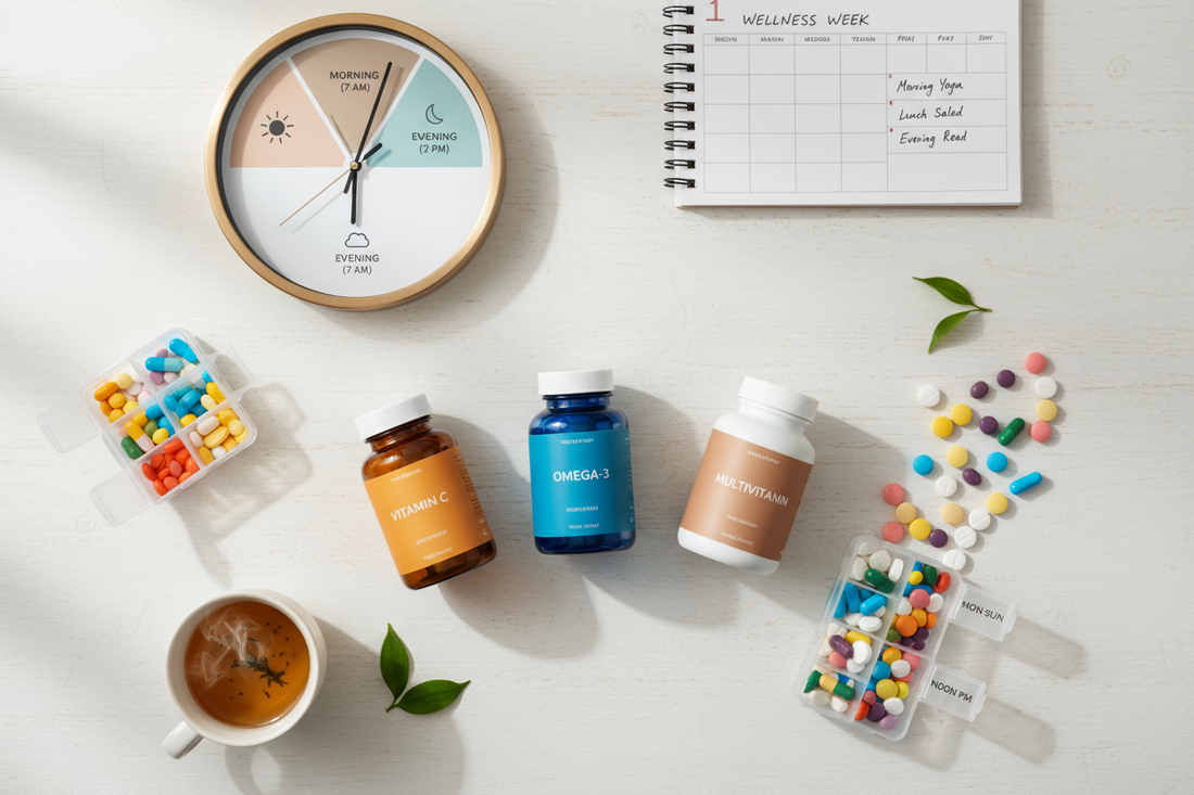 ¿Cuál es el mejor momento para tomar cada vitamina del día?