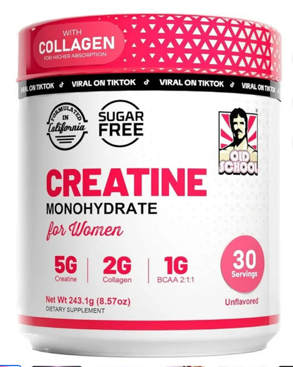 Creatina Monohidratada Old School para Mujeres