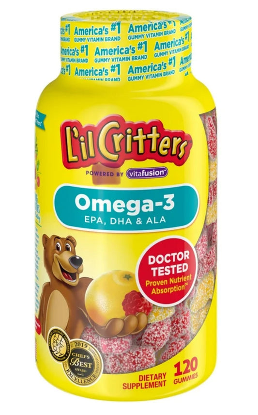 Omega 3 Lil Critters, 190 gomitas