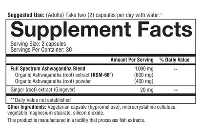 Ashwagandha 1000mg, 60 cápsulas